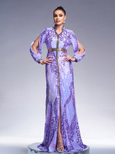 Cutout Sequin Maxi Dress